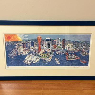 AAA018 Framed Limited Edition Scenic Picture Of Kobe Port