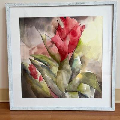 AAA001- Watercolor Painting Titled Red Ginger By Francis Hill