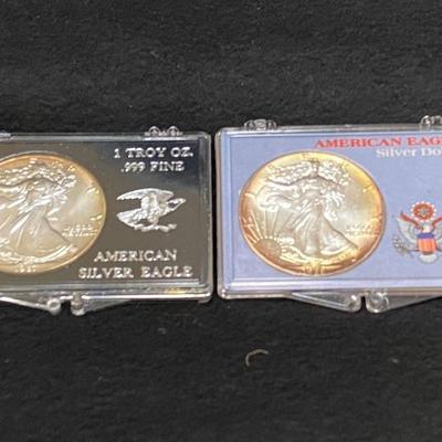 American Silver Dollars 1 Troy Oz. each 
Coins