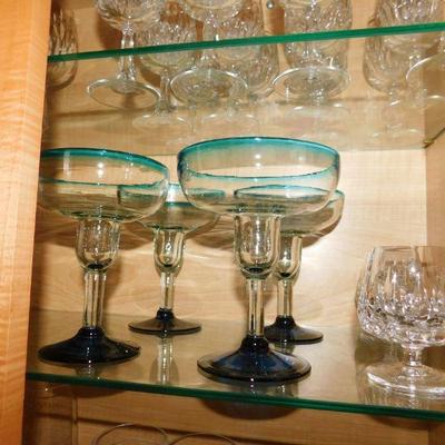 Dos Suenos Mexican hand blown glasses