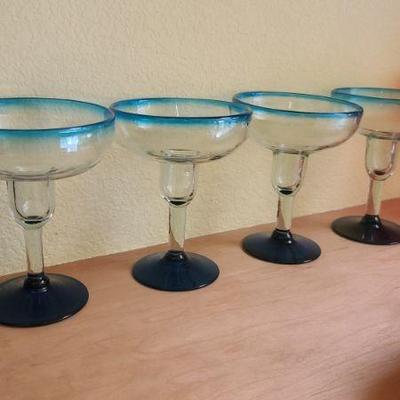 Dos Suenos Mexican Hand blown glasses