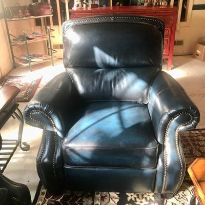 Navy Leather Chair
