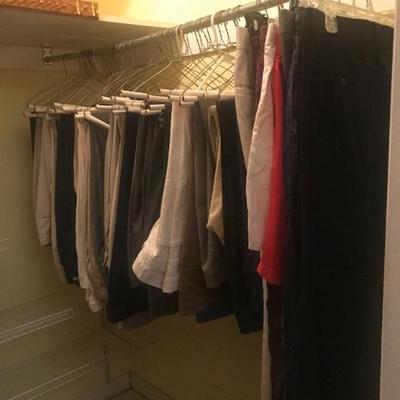 Menâ€™s slacks and dozens of pairs of menâ€™s designer jeans (not pictured) 30x30, 30x32, 32x30, 32x32