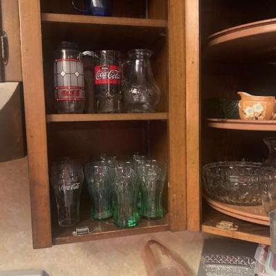Coke items and bottles