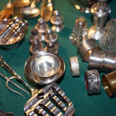 sterling napkin rings, and other sterling items.