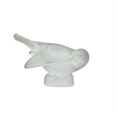 Lot 093   0 Bid(s)
Vintage French Lalique Sparrow â€œHead in Wingâ€ Crystal Glass Sculpture