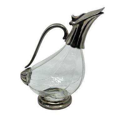 Lot 032   0 Bid(s)
Vintage Duck Shaped Crystal Clear Glass and Silver-Plated Wine Decanter