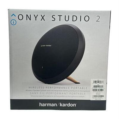 Lot 142   1 Bid(s)
Harman/ Kardon Onyx Studio 2 Wireless Portable Speaker