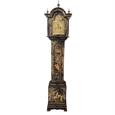 Lot 167   0 Bid(s)
Vintage Longcase Black and Gold Toned Chinoiserie Grandfather Clock