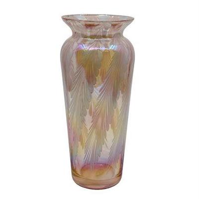 Lot 101   0 Bid(s)
Vintage Handcrafted Silvestri Iridescent Pink Pulled Feather Vase