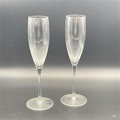 Lot 087  
Orrefors Paneled Optica Symphony Crystal Champagne Glasses