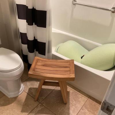 Teak shower chair.  Like new