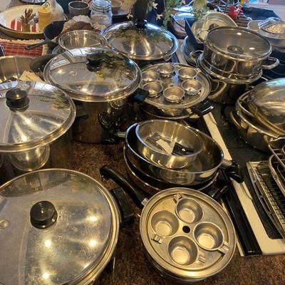 Large Collection of Salad Master Cookware 