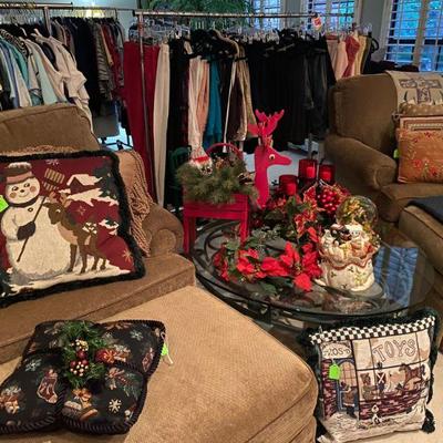 Matching Pair of Side Chairs, Holiday Pillows, Ladies Clothing 