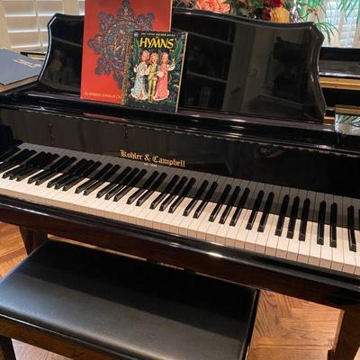 Baby Grand, Black Lacquer, Electric Player Piano, Kohler & Campbell, KCG-450, IJPG0109