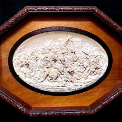 LAGO901 Antique Justin Mathieu Relief	Meershaum Bas Relief signed by French artist/sculptor Justin Mathieu (1796-1864) who specialized in...