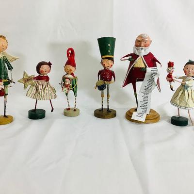 JOSW804 Lori Mitchell Christmas Figures Collection	Six Christmas figures from the artist Lori Mitchell. Includes Santa with his list,...