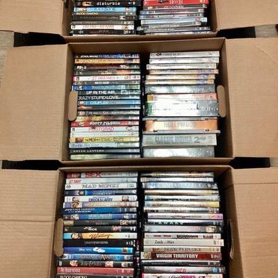 WIII501 Boxes Of DVDâ€™s #3	3 boxes of factory sealed and opened DVD's
