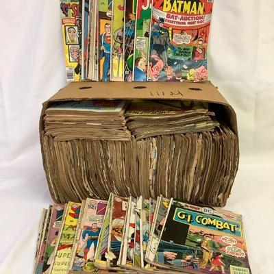 WIII219 Box Full Of Nostalgia, DC Comics & More	Lots of DC comics with Marvel as well. These do have some condition issues. Some...