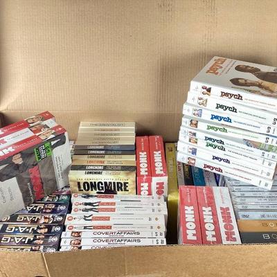 WIII510 Mostly New DVDâ€™s	2 boxes of mostly new DVD's. Complete seasons
