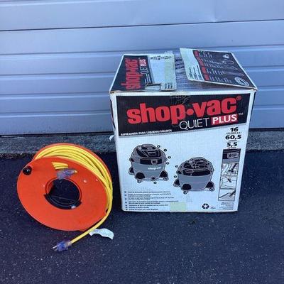 RIHI701 Shop-Vac Quiet Plus	This is a new to lightly used powerful Shop-Vac Quiet Plus shop vacuum, with a yellow extension cord on a...