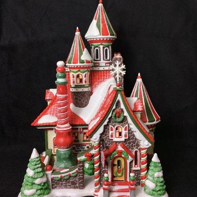 JOSW111 Dept 56 The North Pole Palace	From the North Pole Series, is this colorful, lighted porcelain house. Battery operated light takes...