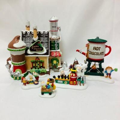 JOSW307 Department 56 Chocolate Lovers Collection	Cocoa Chocolate Works, Hot Chocolate Tower, Too Good To Resist, We Like'em All, I Break...