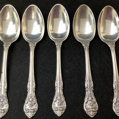 JETH107 Gorham â€œKing Edwardâ€ Sterling Flatware Tea Spoons #6	Five teaspoons. Vintage pattern. Measure about 6 inches long. Weight...