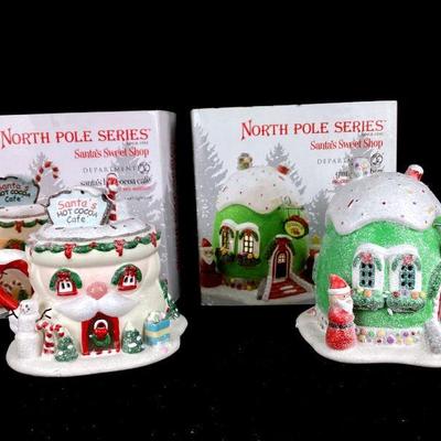 JOSW958 Santa's Sweet Shop's Department 56	North Pole Series #4020950 porcelain building with battery operated light anywhere cord. Â...