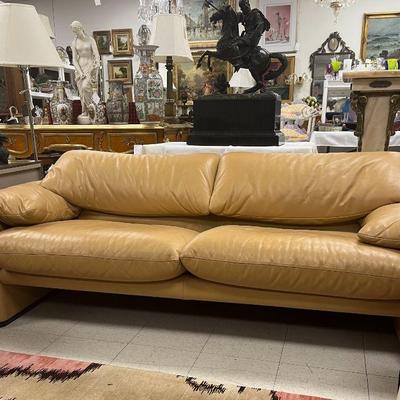 Cassina Maralunga leather sofa