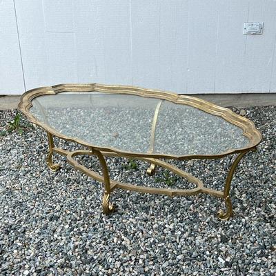BRASS & GLASS LOW TABLE |
