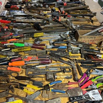 All kinds of screwdrivers, scrapers, saws, pliers, etc.