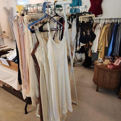 Vintage slips, panties, hose and undergarments.