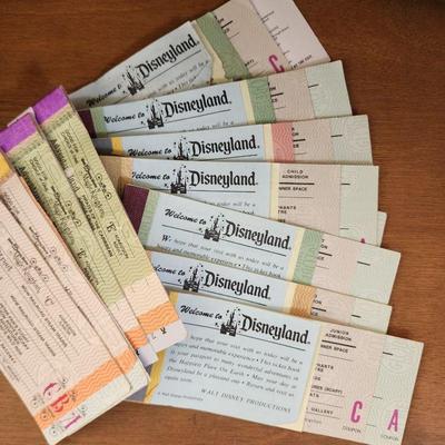 Vintage Disneyland and Disneyworld ticket books