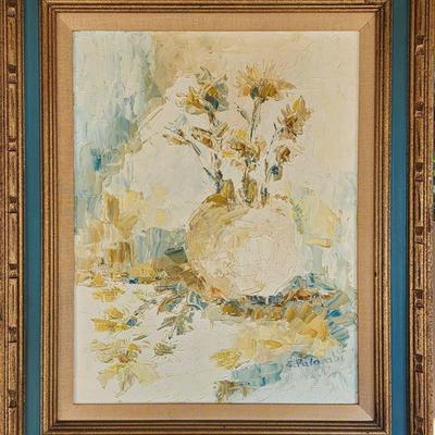 E. (Edith?) Palombi Mid-Century oil painting