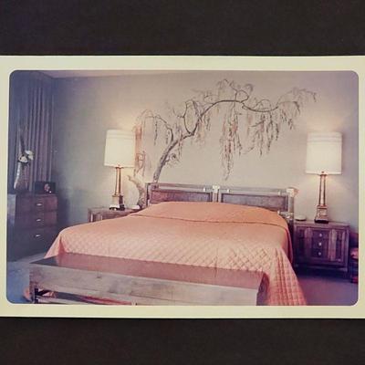 Stunning 1959 king bedroom set (from 1959 photo). This iconic set can be yours, with the original orange comforter! Triple dresser,...
