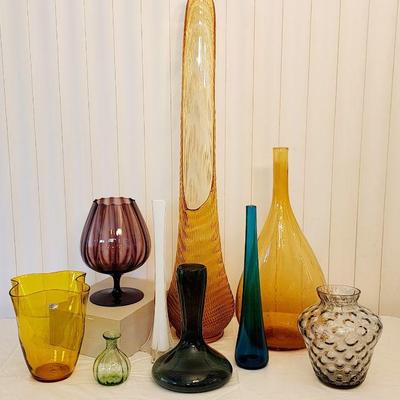 Vintage glass vases - Blenko, L.E.Smith and more.