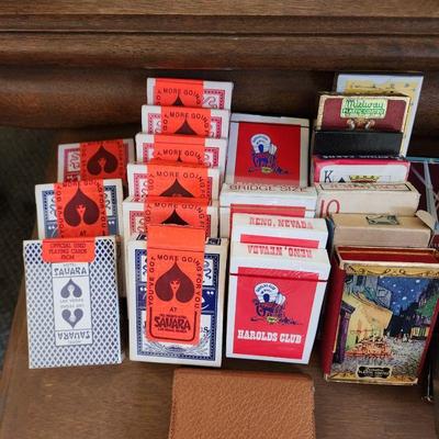 Vintage casino playing cards, old world's fair playing cards