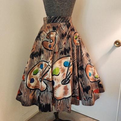 Stunning Carmona paint pallet circle skirt (adjustable size)