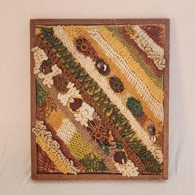 Vintage needlework wall hanging