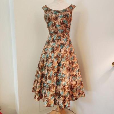 Vintage taffeta swing dress.