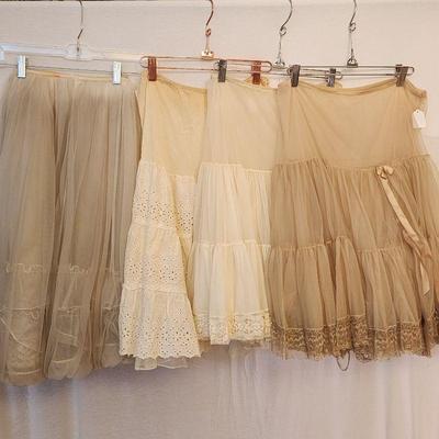 Slips and crinolines.