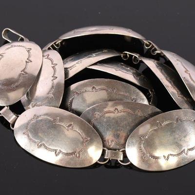 Sterling silver Concho Belt Signed SS