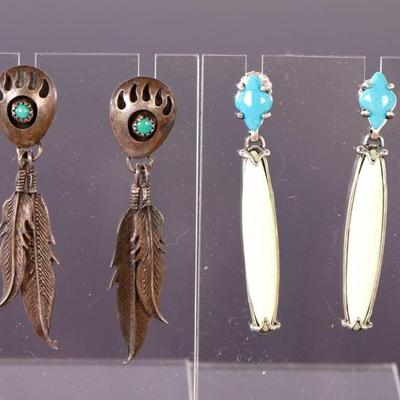 Native American & Relios Sterling Earrings