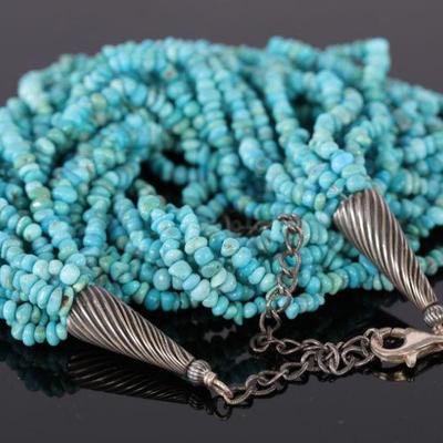 Native American turquoise & Sterling Necklace