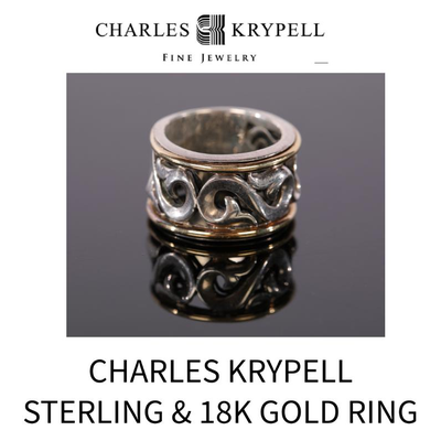 Charles Krypell 18k gold & sterling ring