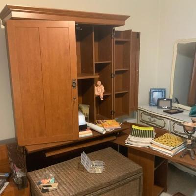 Close up home office mission style