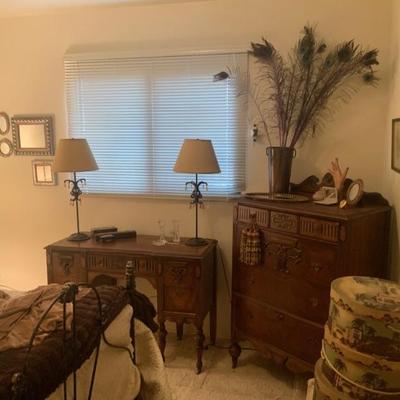 C. 1940 chest and dressing table