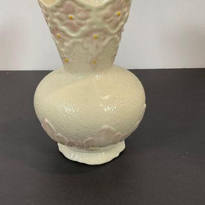 Belleek Pink Porcelain vase