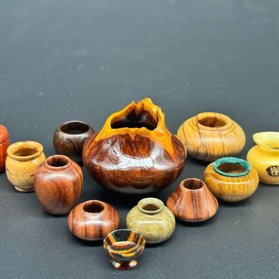 Tiny Wood Turned Vessels